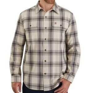 Carhartt Original Fit Flannel Shirt Long Sleeve Plaid Button Front Men's Large L
